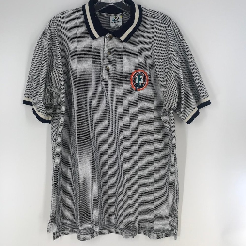 Vintage Men’s Large Dan Marino Black/White Polo